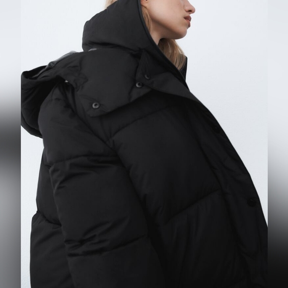 ZARA HOODED QUILTED JACKET - Picture 2 of 12